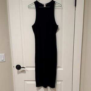 Black tank top midi dress